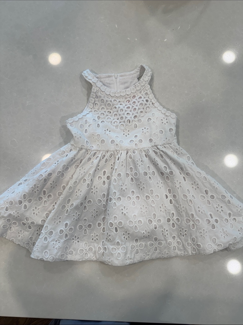 Lilly Pulitzer White Eyelet Halter Dress for Girls